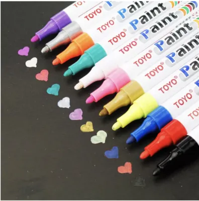 Toyo Motorcycle Waterproof Rubber Permanent Paint Marker Pen Car Type