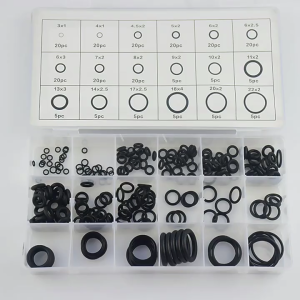 225pcs Black Rubber Assorted O-Rings Kit Sealing Rings for Machines Connectors Plumbing &Auto Repair Tool Quick Repair