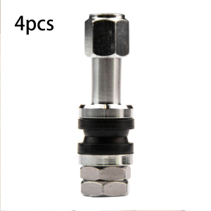 4pcs Car Tire Valve TR48E Tubeless Wheel Tire Stem Metal Bolt-in Zinc Alloy Dust Cap Cover