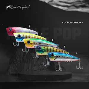 Lure Kingdom Rattle Pop - Umpan Pancing Lure Popper Mengambang 9Cm  Bahan ABS hard plastic 3D action