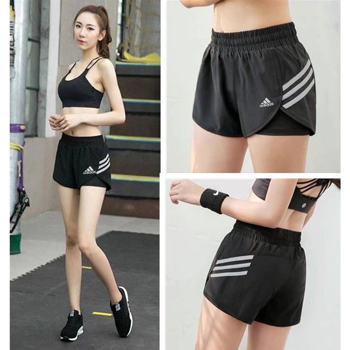 P304# Adidas Sports Running shorts with cycling for women Running