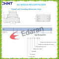 CHINT NCH8 2P 20A/40A 2NO AC MODULAR CONTACTOR (230V). 
