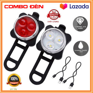 Combo Đèn Hậu Trước Sau Xe Đạp Thể Thao GOCY Pin Siêu Trâu Chống Nước Có Dây Sạc USB