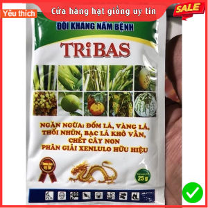 Chế Phẩm Nấm Đối Kháng Tribas 25gr Giúp Ngăn Ngừa Các Hiện Tượng Thối Rễ Vàng Lá Chết Cây Con - Hàng Chính Hãng