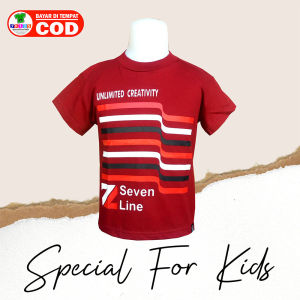 Kaos Anak Berkualitas 5-8 Tahun Marun Garis untuk Baju Lebaran 2025