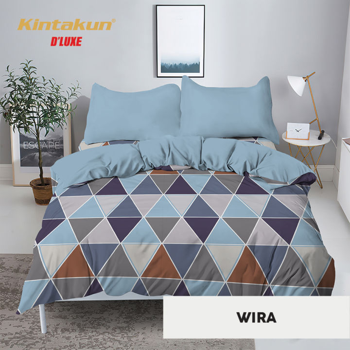 CUCI GUDANG Kintakun DLuxe Bed Cover Set SPREI FLAT QUEEN Uk. 160x200