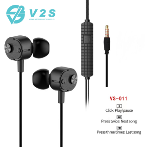 V2S VS011 Universal In-Ear 3.5mm Jack Input Plug Stereo Sound Earphone