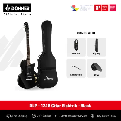 Donner DLP - 124B Gitar Elektrik - Black