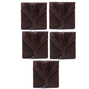 NOBLELYN 1/5PCS Chống trầy xước Túi đựng đồ trang sức Chống xỉu màu Kiểu lật phong bì Túi đựng trang sức bằng nhung Di động Kết cấu mềm mại mịn màng Túi đựng đồ trang trí Gói quà trang sức