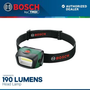 BOSCH Head Lamp 190 Lumens Super Bright Weatherproof LED COB Outdoor Camping Work Head Light 1600A0307X AQT