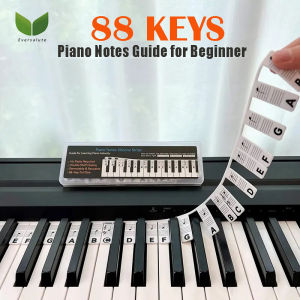 Eversalute 88 Keys Full Size Piano Notes Guide For Beginner Removable Piano Keyboard Note Labels For Learning Made Of Silicone No Need Stickers Reusable For Kids Student