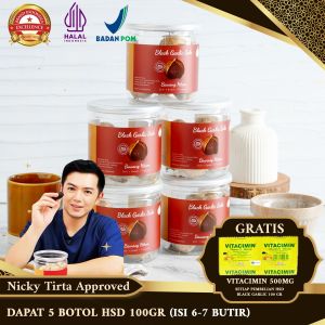 5 BOTOL Black Garlic Solo ( Bawang Hitam Tunggal) 100 Gr