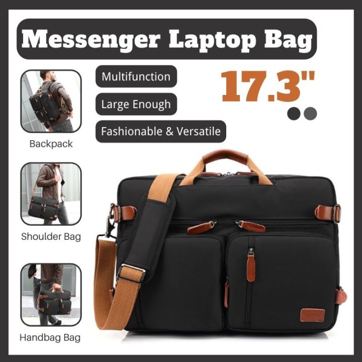 Oxford messenger laptop bag multi-function business backpack for  inch laptop Convertible handbag Shoulder Bags for Men Women outdoor