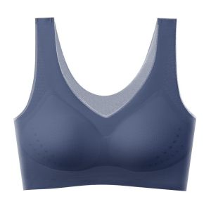 【Super invisible】Summer Ice Silk Seamless Wireless Bra Ultra-Thin Breathable Comfort Plus Size Women Traceless Support Sports Lightweight 40-95kg Lingerie Underwear Women