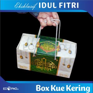(1set) Kotak Kue Kering - Dus Kue Kering - Box Lebaran - 10 pcs + Paper Bag Idul Fitri - 5pcs - PBK1