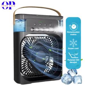 Ac Duduk Mini Portable Kipas Agin Air Cooler Pendingin Dan Penyegar Udara Ruang Kamar Rumah