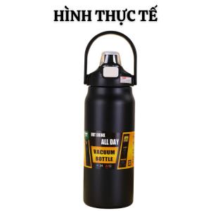 Bình giữ nhiệt thể thao VACUUM BOTTLE Inox 304 2 lớp cách nhiệt có ống hút tiện lợi dung tích 1500ml