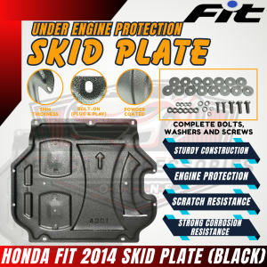 GCAO SKID PLATE COVER HONDA FIT 2014 BLACK (12432)