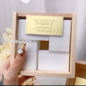 Hộp gỗ đựng giấy lau gel - nail xinn shop