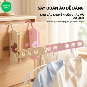 Mắc Áo Du Lịch LINE FRIENDS BROWN Chống Trượt Chắc Chắn Nhựa HIPS Cho Khách Sạn LFB450