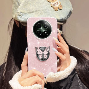 YBD Butterfly Ring Phone Case For OPPO Realme 12 5G Realme 12X 5G Realme 13 5G F29 Pro 5G Flash Powder IMD Soft Shell