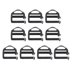 10 Pack Webbing Hook Clip with Open Lock End Clasps Connectors Slide Buckle Ladder Slider Set 25mm 1In Strap Belt Buckle