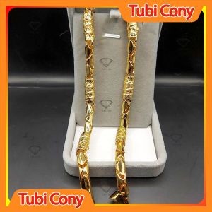 [ Siêu phẩm ] Dây chuyền nam  mạ vàng D2811-600-UH -  Tubi Cony khóa hộp mạnh mẽ - Không Kị Nước - Không Dị Ứng