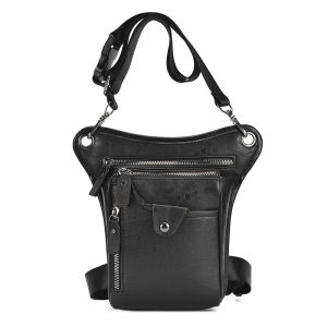 Vintage Men Waist Fanny Pack Drop Leg Cross Body Shoulder Bags for Motorcycle Rider PU Leather Male Messenger Hip Belt Thigh Bag2026