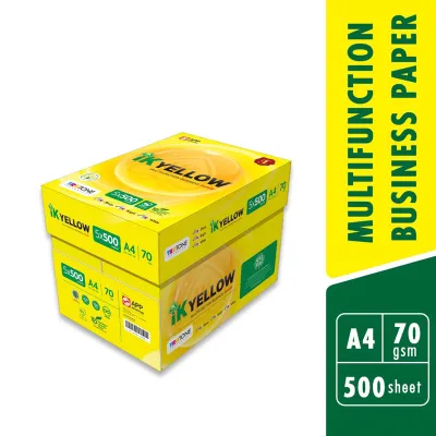 IK Yellow 500s 70gsm A4 Paper 1 Carton Box (5 Reams) (500 sheets/ream)