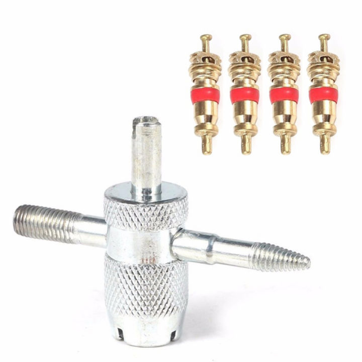 in Tire Valve Stem Removal Tool Tyre Cleaning Tool 4pcs Copper Valve  Core Valve Stem Puller Car Tire Repair Tools Lazada PH - Main Image