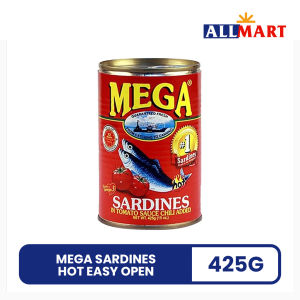Mega Sardines Hot Easy Open 425g - AllMart Online Grocery