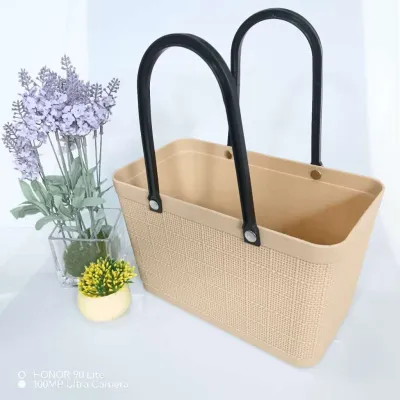 Plastic Hand Shopping Basket Storage Bag Organizers Shopping Basket Tote Bag