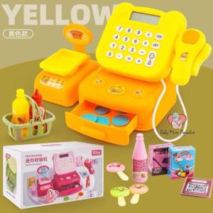 Cashier Machine Toys Pretend Play Set Supermarket Cash Register Casher Supermarke Toy Set Children Play House Toys Swipe Scan Cashier