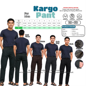 Men’s Kargo Pant Cotton | Comfort Fit | Elasticity Breathable & Washable | Size 28–38