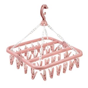 Móc chùm nhựa vuông 32 kẹp phơi tất đồ lót đồ sơ sinh gấp gọn đa năng Square plastic hanger