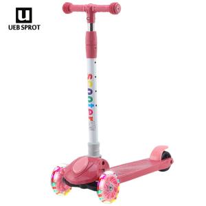 【New Arrival】Kick Scooter Light-Up Wheels 3 Wheel Scooter Adjustable Height Kids Push Scooter Foldable for Children Ages 3-10