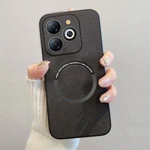 Promo Case Terbaru Infinix Smart 8 / Smart 8 Pro / Smart 8 Plus / Hot 40i Softcase Luxury Magsafe Leather Magnetic