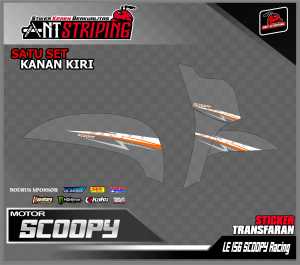 Striping Stiker Transparan UV Scoopy 2017-2020 (LE156) List Variasi Sticker motor