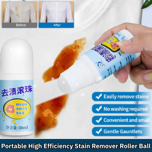 衣物去渍笔👍Portable High Efficiency Stain Remover Roller Ball Instant Stain Remover Pen Emergency Waterless Detergent
