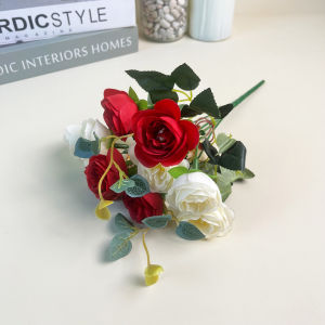 Bunga Mawar Kain Mix Hiasan Tambahan Buket Dekorasi Vas Ruang Tamu Rumah Cafe Rose Flower PBP207