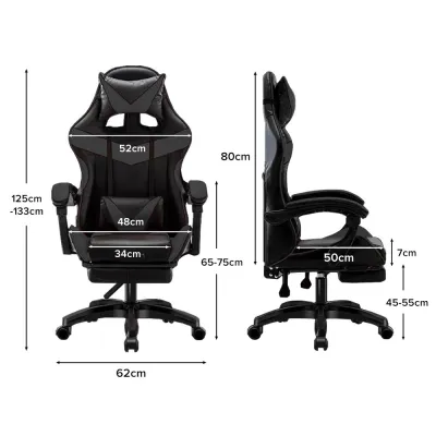 (NEST)Gaming Chair Series - Racing office Chair / Legrest / Armrest / Self Assembly REQUIRED