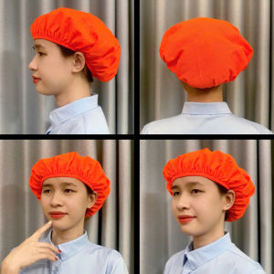 Nón Lưới Bo Thun Trùm Tóc Nhiều Màu Cho Công Nhân Thực Phẩm Nhà Máy Xí Nghiệp Sản Xuất Mũ Vải Bảo Hộ