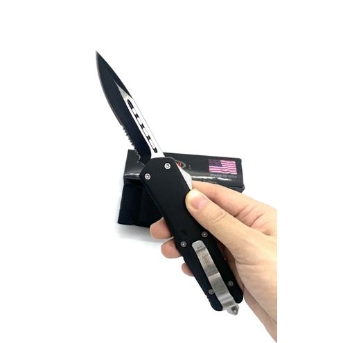 มีด Microtech รุ่นใหญ่ ใบกึ่งหยัก Combat Troodon 00556 D/E Automatic ...