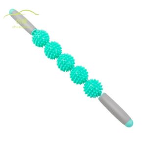 AU Hedgehog ball muscle massage stick three-ball fascia roller relaxation roller yoga massage roller five-ball yoga stick