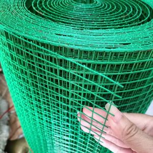 ( Khổ cao 1m hoặc 1.2m) Lưới sắt bọc nhựa mắt lưới màu xanh ( ô vuông rộng 1.2cm 2cm) lưới vây gà vịt