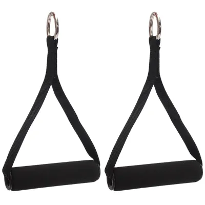 D Shape Elastic Tricep Rope Handle Handgrip Fitness Workout Training Equipment