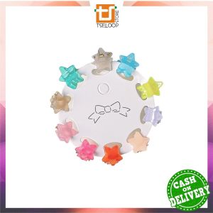 OFM-C1117 Set Jepit Rambut Mini Anak Isi 10Pcs Motif Bunga Jepitan Kupu Wanita Aksesoris Rambut Anak