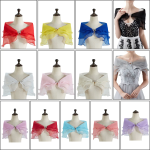 Comfortable Bridal Wrap Shoulder Shawl Ruffle Cover Up for Weddings and Photoshoots Lightweight Breathable Fabric