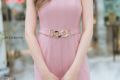 Multi Brand ชุดจัมพ์สูท จั๊มสูทขายาวลูกไม้มีซับ สีชมพู. 