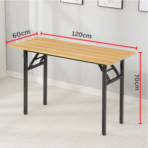 60x120x70CM Foldable Table/Desk Home Office Computer Solid Wood+Stainless Steel [ RANDOM COLOR ]